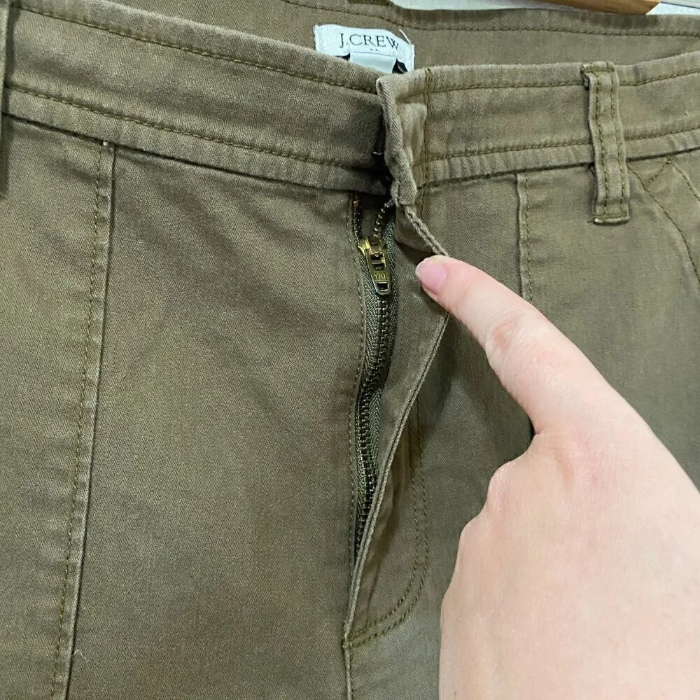 J. Crew High-rise skinny washed cargo pant size 30